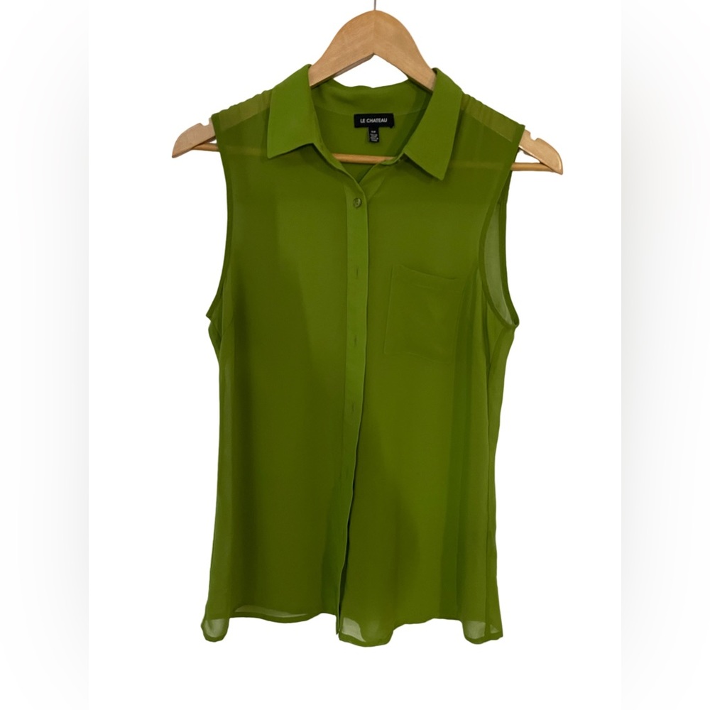 Le château, sheer sleeveless blouse